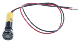 Lampka kontrolna do montażu panelowego 24V dc, Żółta 8mm LED Wyprowadzenia RS PRO