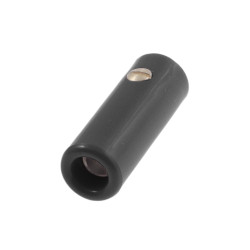 Gniazdo na przewód 4mm, izolowane przykręcane, czarne