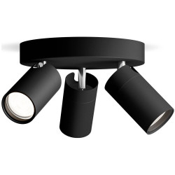 Philips 8720169299054 Idris Ceiling Floodlight GU10 Black IP44 Bathroom Use