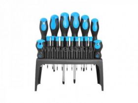 Stojak z komplet wkrętaków 18szt różnych wkrętaków