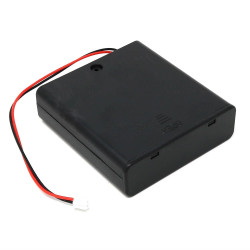 4xAA JST-PH Battery Holder with Cover and Switch