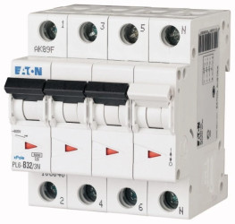 Wyłącznik nadprądowy 3P+N B 32A 6kA AC PL6-B32/3N 106040