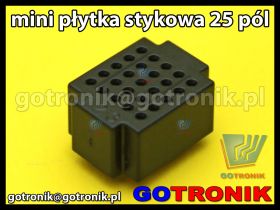 Mini płytka stykowa 25 pól czarna