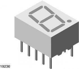 TDSR1060 High Intensity Red Low Current 7-Segment Display