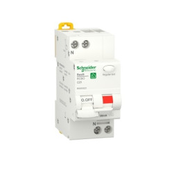Wyłącznik różnicowoprądowy z członem nadprądowym RCBO, 1-biegunowy, 25A, 30mA, na szynę DIN, Schneider Electric, R9D