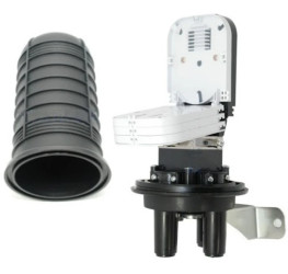 Mufa światłowodowa, kapturowa 48 spawów (4x12) pionowa IP68 TELCOLINE