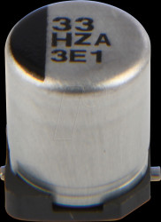 EEHZA1H330XP Polymer hybrid SMD electrolytic capacitor, 33 µF, 50 V, 6.3x7.7