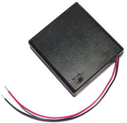 Switched Battery Box 4xAA (6V)