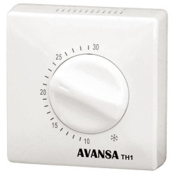 Termostat TH-1 ręczny pokojowy 5+30°C (natynkowy na puszkę podtynk.)