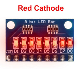 MODUŁ 8X LED 3-24V CZERWONY WSPÓLNA KATODA (ARD-LEDBAR-RK)