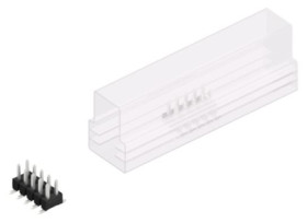 Pin header, 10 pole, pitch 2.54 mm, angled, black, SL11SMD04010ZSM
