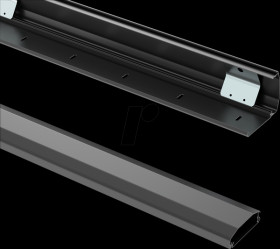 PM-CCA-050B Cable trunking for wall mounting, 0.5 m, black