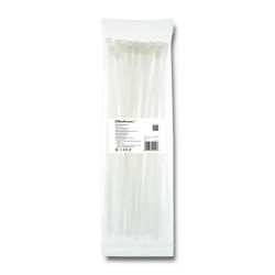 Qoltec Opaski zaciskowe Trytki kablowe 7.2*350mm 50 szt. Nylon66 UV Białe