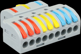 Łącznik bezśrubowy otwierany 32A złączka z 3 na 9 Tracon