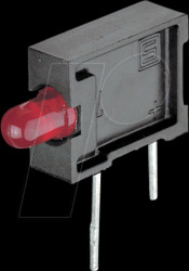 357022 LED module, red, 3 mm, 3.2 mcd, 70°