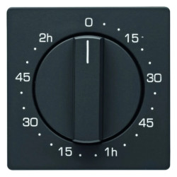 Q.1/Q.3 Płytka czołowa z pokrętłem regulacyjnym do łącznika czasowego 0-120min, antracyt, aksamit 16336086