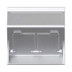 Plakietka teleinformatyczna SIMON 500 podwójna aluminium