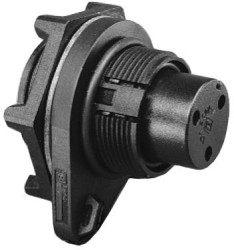 Plug housing, 3 pole, crimp connection, bayonet locking, straight, PX0802