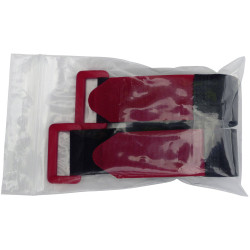 TruComponents 656342 Hook-and-loop tape with strap 300mm x 25mm Blk/Red 2 pc(s)