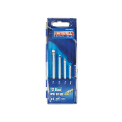Faithfull FAIGDSET4 Tile &amp; Glass Drill Bit Set of 4 (3-6mm)