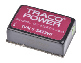 Przetwornica DC-DC, 5W, Uwe 9 → 36 V DC, Uwy ±15V dc, Iwy ±200mA, TRACOPOWER