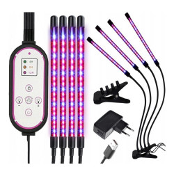 Lampa do wzrostu roślin LED 36W 4 głowice