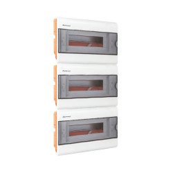 Rozdzielnica podtynkowa 36 modułowa 3x12M drzwi transparentne SRp-3x12M (36) (N+PE) 2.7 ELEKTRO-PLAST