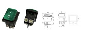 PRZEŁĄCZNIK HERMETYCZNY ZIELONY IP65 ON-ON 16 A MK621 ZE ŚRU