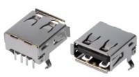 USB-1A20-K Gniazdo, 1x port typu A, standard 2.0, do komputera, kątowe