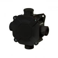 Puszka natynkowa hermetyczna 75X75X33 z wkładem 5x4/IP67/PG16 czarny 0298-09
