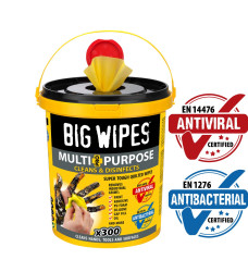 Chusteczki Big Wipes Czyszczenie ogólne Na mokro 300-szt. MULTI-PURPOSE PRO+ Chusteczki dezynfekujące Pojemnik