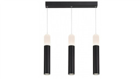 Lampa Wisząca Fano Z Trzema Czarnymi Podłużnymi Kloszami Led 3000K Lp-8012/3P...