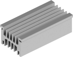 Extruded heatsink, (L x W x H) 100 x 50.7 x 33 mm, 5 to 1.9 K/W, natural aluminum, 10020842