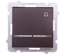 SONATA Przycisk /dzwonek/ z podświetleniem czekoladowy metalik ŁP-6RS/m/40