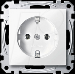 MEG2301-0319 Socket insert - System M, polar white, glossy