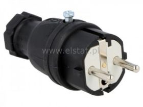 Wtyczka gumowa 10/16A 2P+Z 230V UNI-SCHUKO IP44