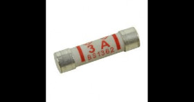 3 amp ceramic mains fuse 25mm for standard UK mains plug