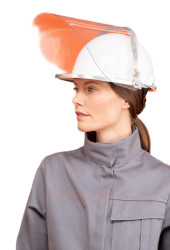 Tarcza ochronna, Przezroczysty, PC, Twarz, odporność na: Odporność na zarysowania