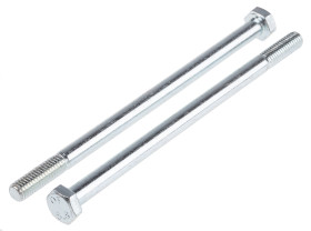 Śruba z łbem sześciokątnym gwint M6 110mm skok 1.0mm Stalowe Sześciokątny Powlekane jasnym cynkiem RS PRO