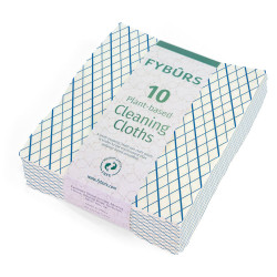 Fyburs FYCC10BU Plant-based Cleaning Cloths &#x2013; Blue Pack of 10