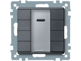 KNX Przycisk z odbiornikiem podczerwieni natynkowy poczwórny plus antracyt System M MTN627914 SCHNEIDER ELECTRIC