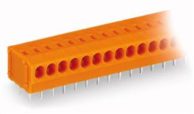 PCB terminal, 6 pole, pitch 3.81 mm, AWG 20-14, 17.5 A, push-in, orange, 235-106/330-000