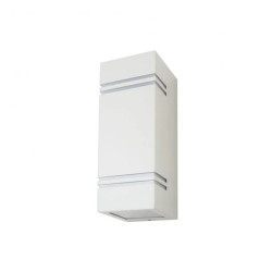 Oprawa ewelacyjna VT-7662 GU10 WALL FITTING SQUARE,SS BODY WITH BORDER-WHITE BODY,2 WAY IP44 7543