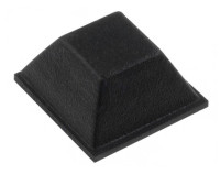 NOGA-G-KW Nóżka do obudowy gumowa, przyklejana, kwadratowa wysoka 12x12mm; wysokość 6mm - czarna