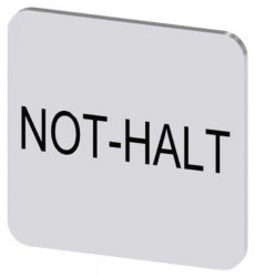 Etykieta samoprzylepna do kaset 22x22mm srebrna inskrypcja /NOT-HALT/ SIRIUS ACT 3SU1900-0AF81-0AT0 /10szt./