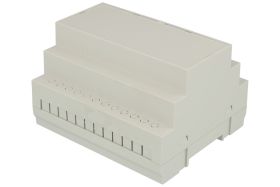 Obudowa; na szynę DIN; Z110J; ABS; 105mm; 89mm; 65mm; jasnoszary; 5 modułów; Kradex; RoHS; czarny zaczep 1szt; wkręt 3/23 4 szt;