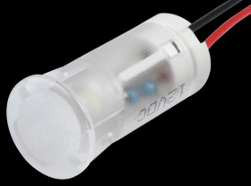 QS123XXW12 Indicator LED, 12 V DC, 12 mm, wired, white