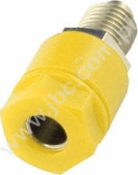 3230-GE Gniazdo izolowane, 4mm, mont.M6, przyłącze lutowane, żółte, ELECTRO-PJP, 3230GE