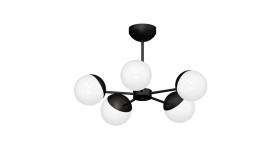 Żyrandol Sfera Black 5Xe14 Mlp8866 Milagro