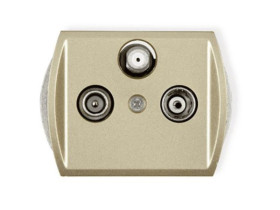 TREND Gniazdo antenowe RTV-SAT końcowe 15dB złoty 6GS KARLIK